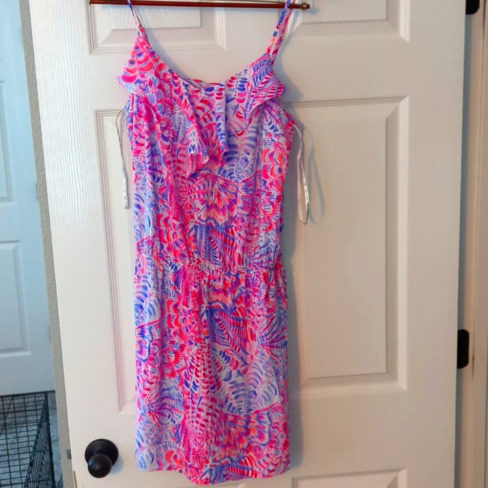 Lilly Pulitzer Zana Romper Raz Berry Size M NEW with tags